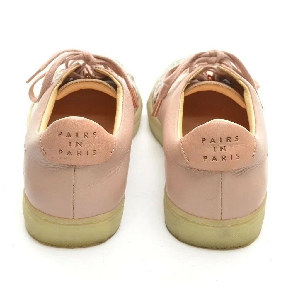 Pairs in Paris Mauve Cap Toe Lace Up Sneaker 38